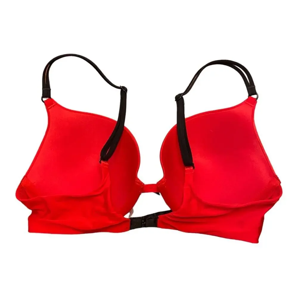 Victoria’s Secret Push-Up Bra In Red and Black Women’s Size 34C